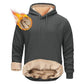 Sherpa Fleece Hoodie with Hidden Security Pocket and Raglan Sleeves for Men
