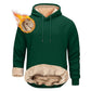 Sherpa Fleece Hoodie with Hidden Security Pocket and Raglan Sleeves for Men