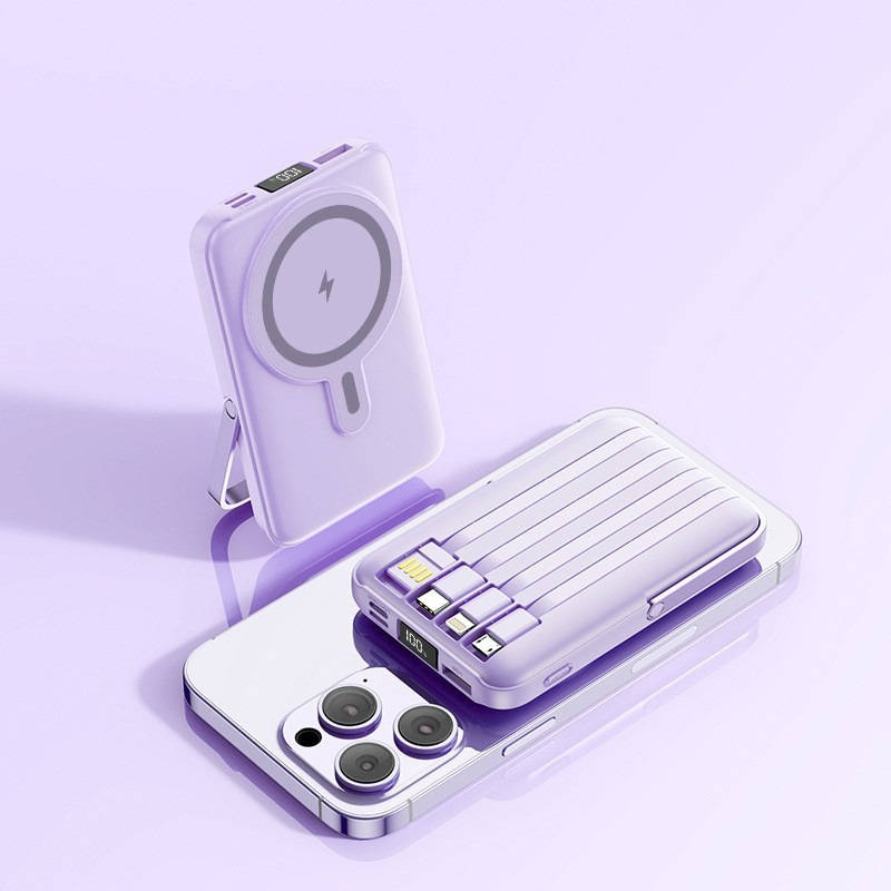 22.5W Fast Charging Power Bank, Portable Wireless Charger, Mini Rechargeable Battery Pack for Smartphones