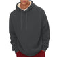 Sherpa Fleece Hoodie with Hidden Security Pocket and Raglan Sleeves for Men