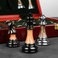 Luxurious Metal Chess Set with Large 16.5 in Wooden Board, Premium Chess Game Set