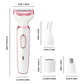 4 in 1 Electric Lady Shaver, Body Hair Trimmer for Face, Nose, Eyebrows and Underarms, Rechargeable Womens Grooming Kit