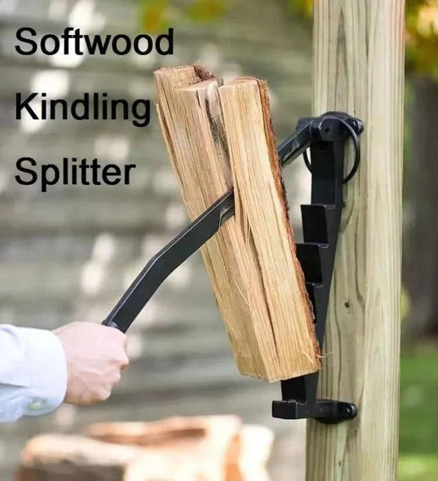 Hanging Carbon Steel Firewood Chopping Machine, Portable Wall Mounted Wood Kindling Splitter