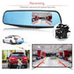 Mirror Dash Cam 1080P HD DVR, Dual Camera Car Front and Rear Video Recorder