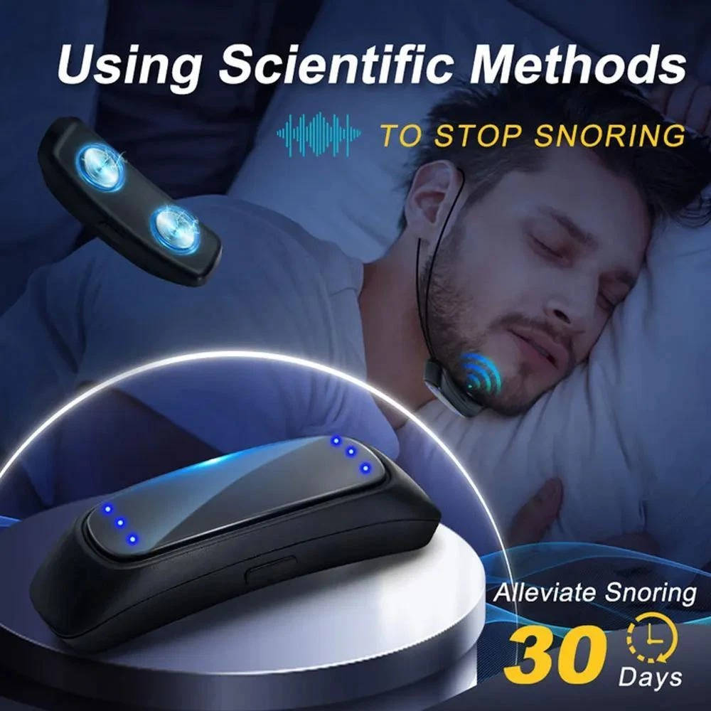 Smart Snoring Stopper Sleep Aid, Anti Snoring Chin Device for Muscle Tightening