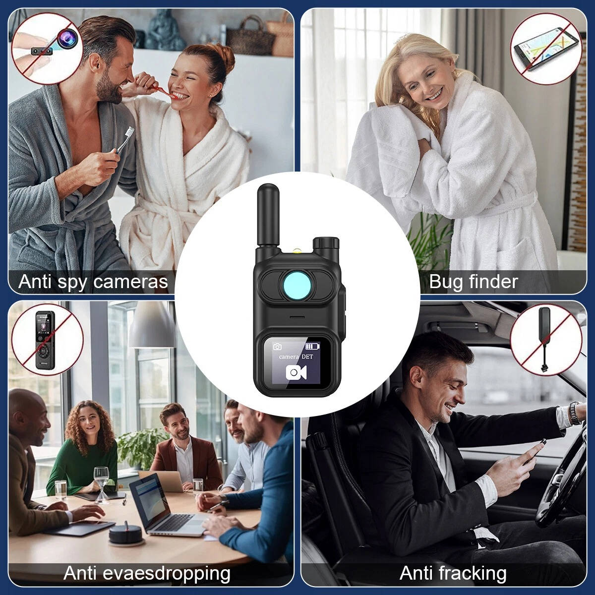 Wireless RF Camera Detector, GSM Bug GPS Tracker Finder Scanner Device