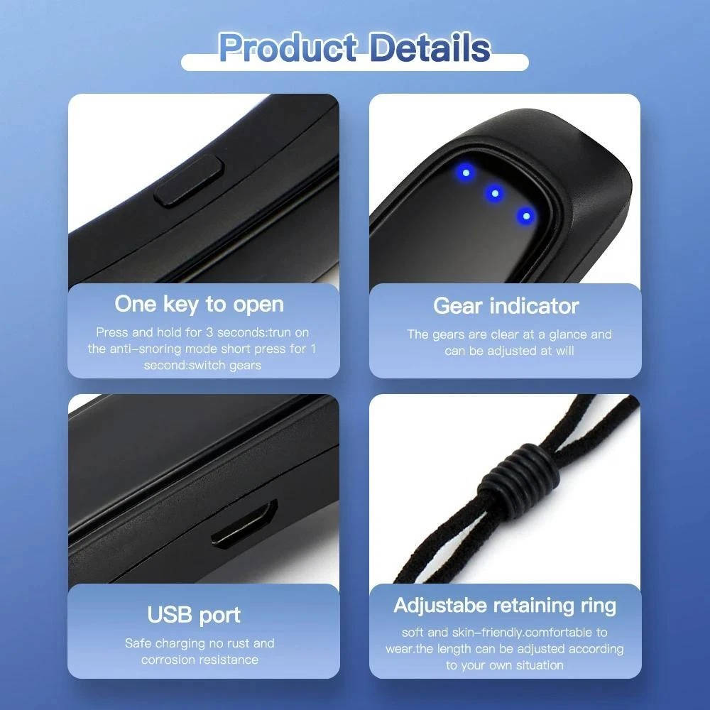 Smart Snoring Stopper Sleep Aid, Anti Snoring Chin Device for Muscle Tightening