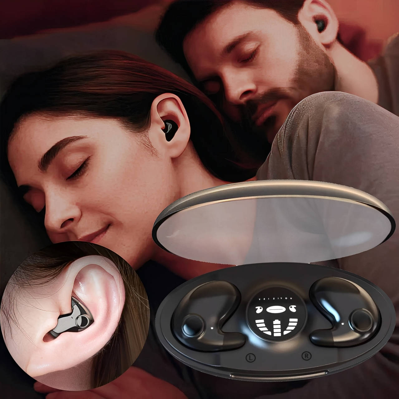 Ultra-Thin Wireless Earbuds with Noise Isolation and 24-Hour Battery for Sleep