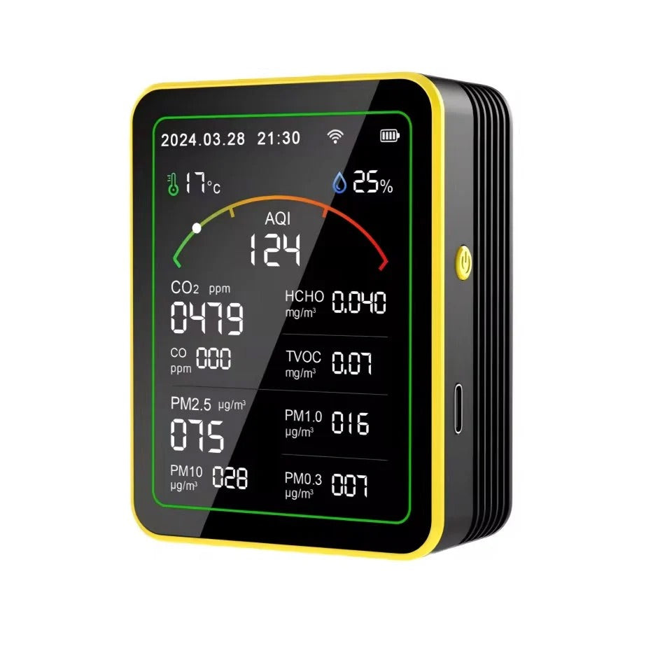 Indoor Air Quality Monitor, 15-in-1 WiFi PM2.5 CO2 Meter