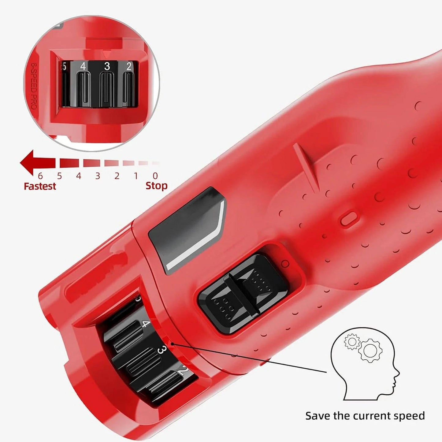 Pet Nail Grinder, Dustproof Electric Trimmer with LED Light, 6 Speeds for Dogs and Cats