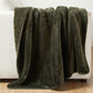 Ultra Soft Fleece Throw Blanket with Plush Ribbed Texture for Couch