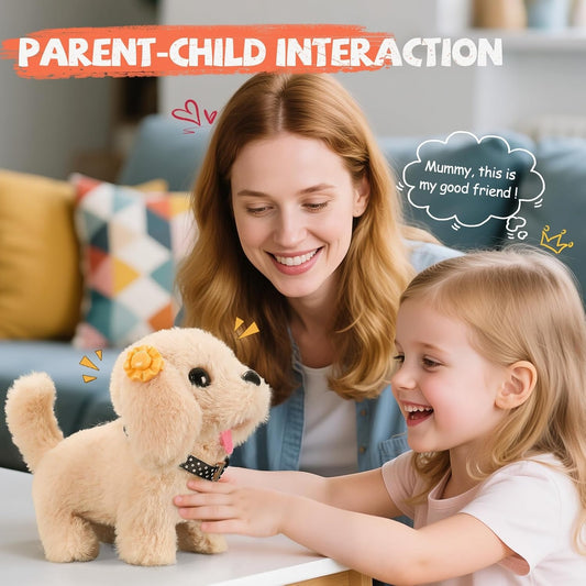 Realistic Robot Puppy for Kids and Toddlers, Interactive Dog, Walking, Barking & Wagging Dog, 16 Pcs
