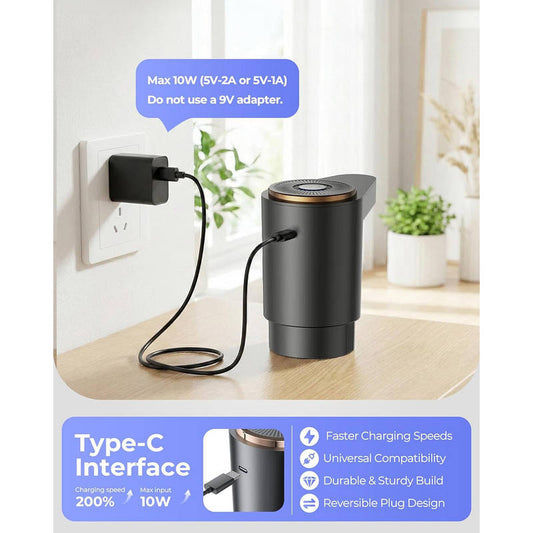 Electric Water Jug Pump for 2 to 5 Gallon Bottles, USB C Rechargeable Dispenser with Fast Flow Dual Motor Portable for Home Office Camping