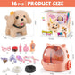 Realistic Robot Puppy for Kids and Toddlers, Interactive Dog, Walking, Barking & Wagging Dog, 16 Pcs