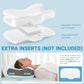 Dark Grey Ergonomic CPAP Pillow for Neck Pain Relief, Orthopedic Support for Side, Back, and Stomach Sleepers, Reduces Air Leaks and Mask Pressure