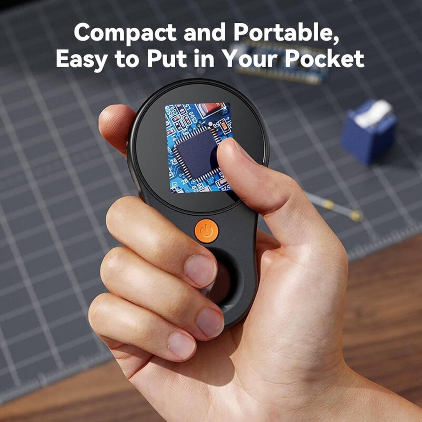 Handheld Microscope with 500X Magnification and LED Illumination for Coins, Jewelry