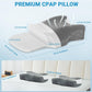 Dark Grey Ergonomic CPAP Pillow for Neck Pain Relief, Orthopedic Support for Side, Back, and Stomach Sleepers, Reduces Air Leaks and Mask Pressure