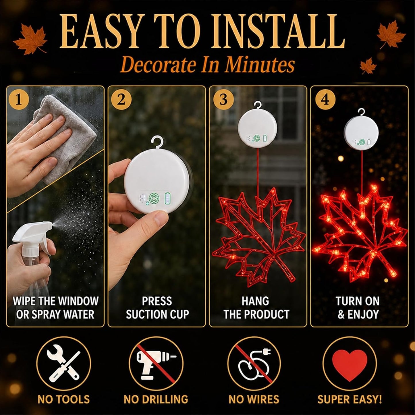Fall Decor LED Lights 2026, Thanksgiving Decorative Lights for Autumn Home, Mantel, Table and Seasonal Displays