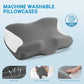 Dark Grey Ergonomic CPAP Pillow for Neck Pain Relief, Orthopedic Support for Side, Back, and Stomach Sleepers, Reduces Air Leaks and Mask Pressure