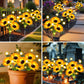Solar Flowers Plant Lights Decorative Stakes for Yard, Patio, Lawn, Pathway, 4 Pack