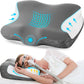 Dark Grey Ergonomic CPAP Pillow for Neck Pain Relief, Orthopedic Support for Side, Back, and Stomach Sleepers, Reduces Air Leaks and Mask Pressure