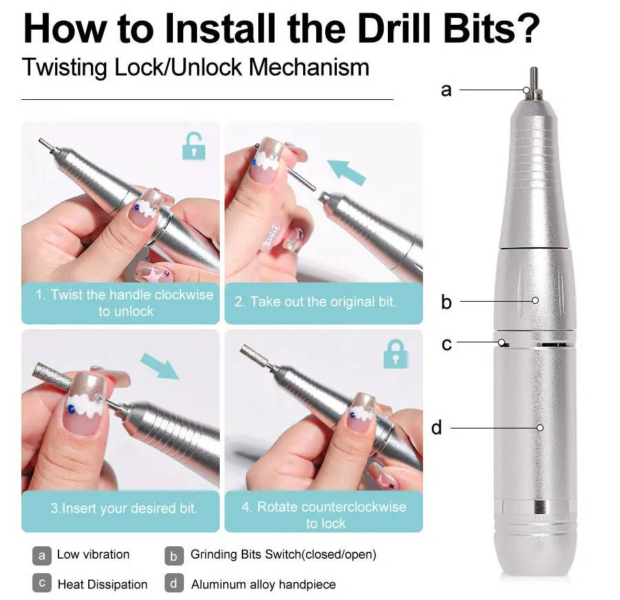 45,000RPM Rechargeable Electric Nail Drill