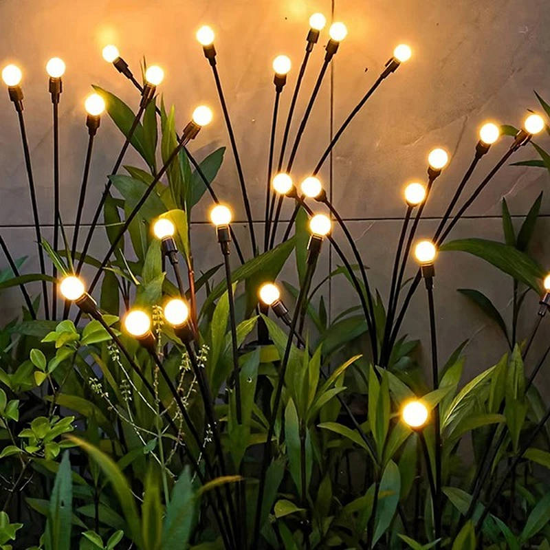 Solar Firefly Lights, Outdoor Waterproof Swaying Garden Lights, Starburst Swaying Solar Stakes for Pathway, Yard & Patio Landscape Decor