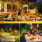 12 Pack Solar Tiki Torch Lights Flickering Flame, Waterproof Outdoor Garden Pathway Lights