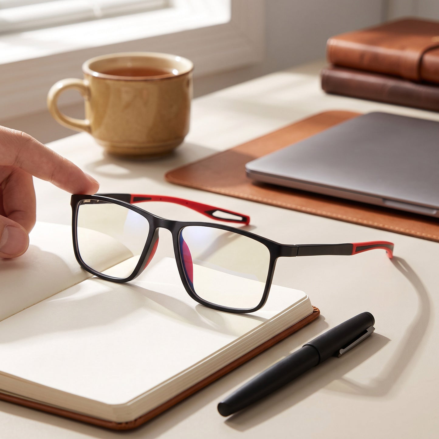 Progressive Glasses with Blue Light Filtering and Light Adaptive Lenses for Reading and Distance