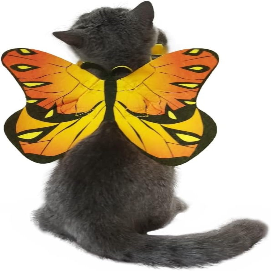 Bat Wings Costume Accessory with Adjustable Dual Straps for Cats and Small Dogs