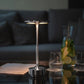 Cordless LED Table Lamp, 3 Colour Touch Dimmable & Rechargeable, Metallic