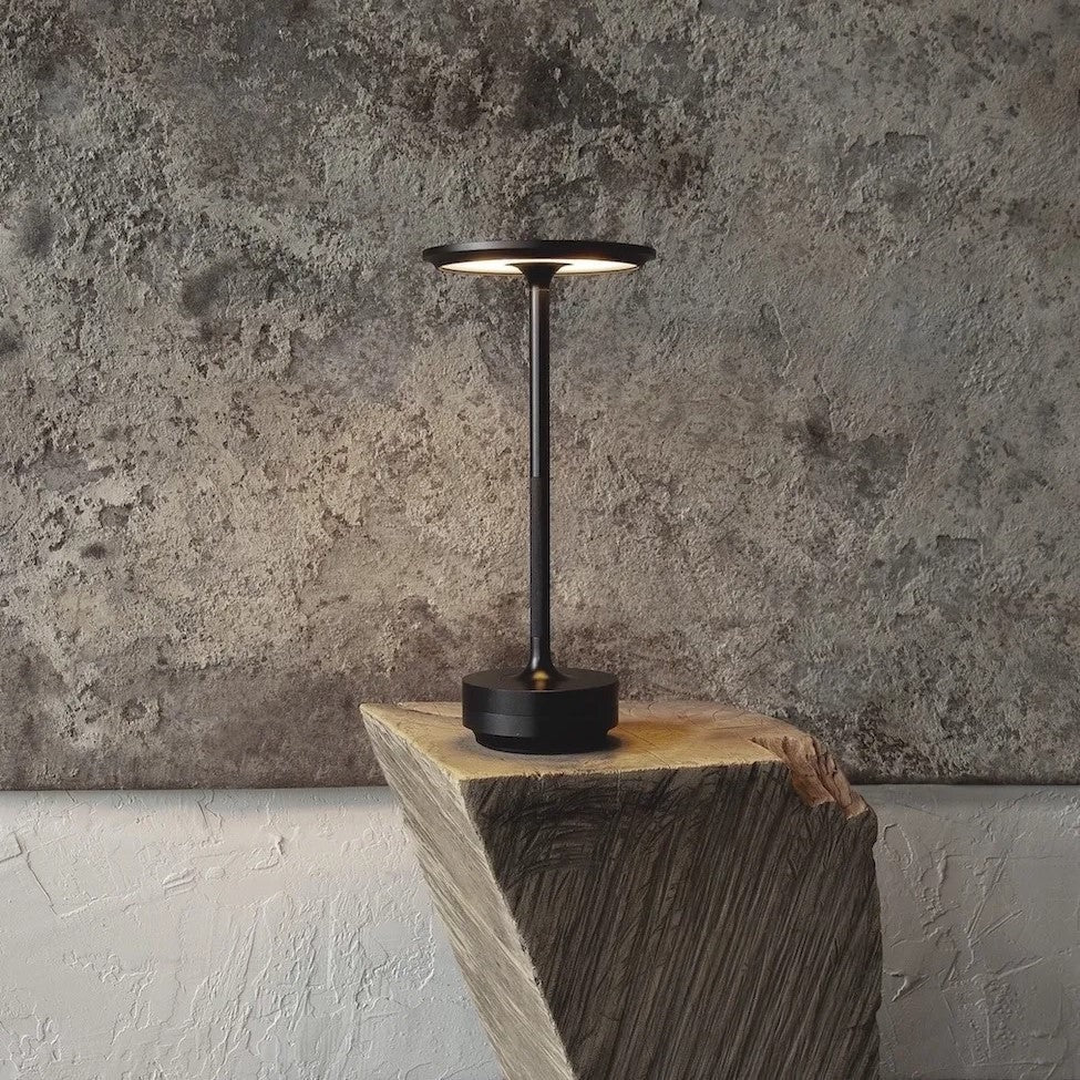 Cordless LED Table Lamp, 3 Colour Touch Dimmable & Rechargeable, Metallic