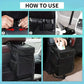 Leak Proof Car Trash Can with Lid and Storage Pockets, Large Capacity Automotive Garbage Bag & Multipurpose Organizer
