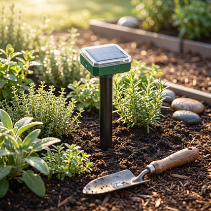 Ultrasonic Rodent Repellent with Solar Panel and Variable Frequency  Waves