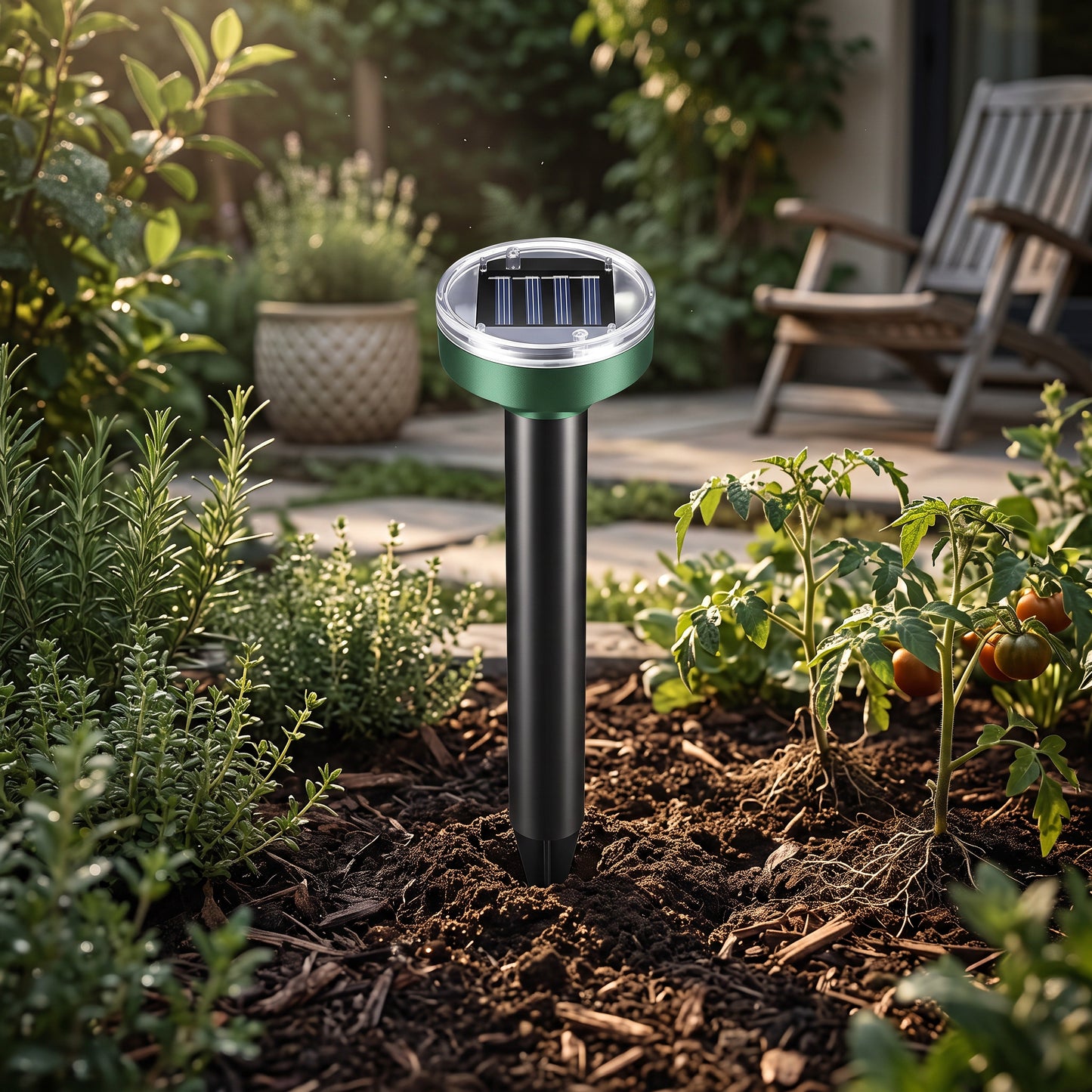 Ultrasonic Rodent Repellent with Solar Panel and Variable Frequency  Waves