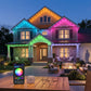 Permanent Outdoor Roofline Light Strand 100ft with RGBICW Color Nodes and App Control