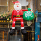 Giant 8 Foot LED Climbing Santa Inflatable, Premium Outdoor Christmas Decoration