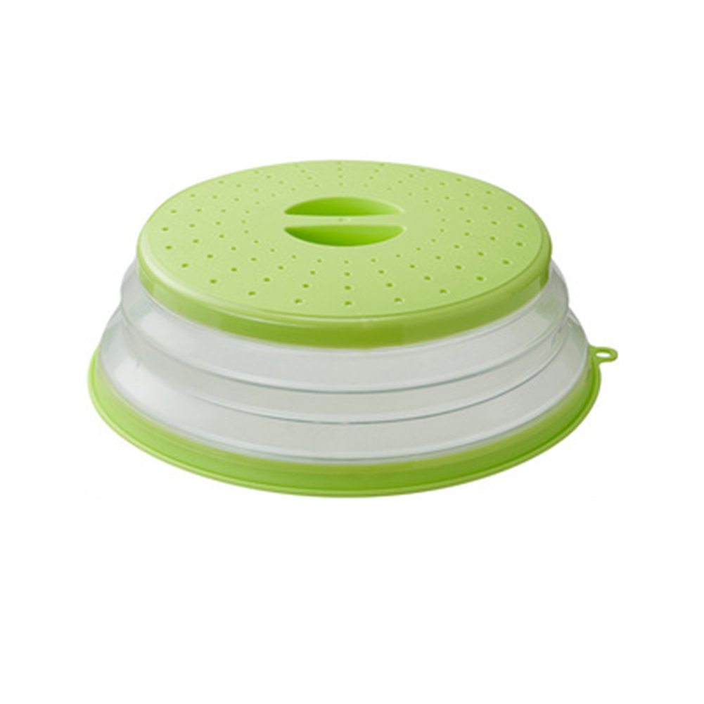 Silicone Splatter Cover with Folding Design and Steam Vents for Microwave, Oven, Refrigerator
