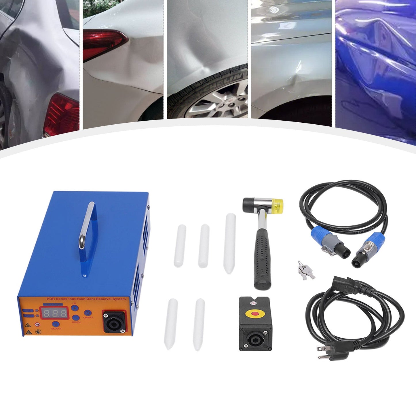 Magnetic Induction Dent Repair Machine with Digital Display and Insulated Heating Tip