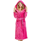 Ladies Fleece Bathrobe with Hood – Vivianne-Fuchsia-S-M-Nora Luxe