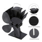 Stove Fan with Thermoelectric Power and Quiet 4-Blade Design, Anodized Aluminum