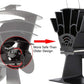 Stove Fan with Thermoelectric Power and Quiet 4-Blade Design, Anodized Aluminum