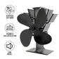 Stove Fan with Thermoelectric Power and Quiet 4-Blade Design, Anodized Aluminum