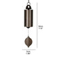 Steel Wind Bell with Dual Resonance Chamber and Ash Wood Clapper, 12 Inch