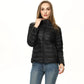 Womens Short Jacket with Front Placket Closure and Regular Fit