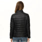 Womens Short Jacket with Front Placket Closure and Regular Fit