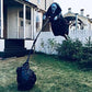 Ghost Face Flying Scarecrow with Screaming Mask for Outdoor Halloween Yard Decoration