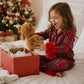 Toddler Christmas Pajama Set with Fur Trim and Seasonal Graphics