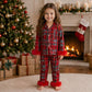 Toddler Christmas Pajama Set with Fur Trim and Seasonal Graphics