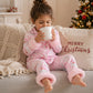 Toddler Christmas Pajama Set with Fur Trim and Seasonal Graphics
